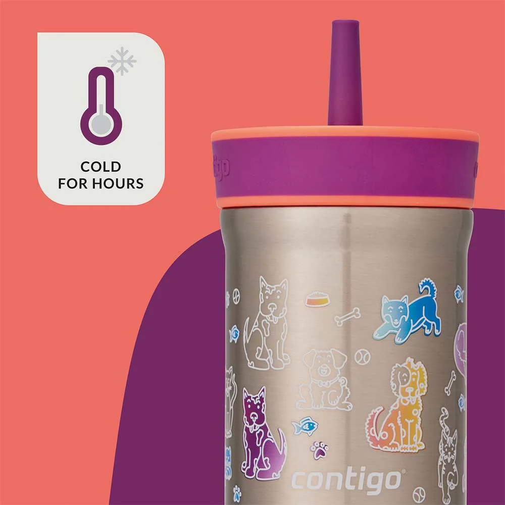 Metalowy kubek ze słomką LEIGHTON 350 ml Pets - obrazek 7