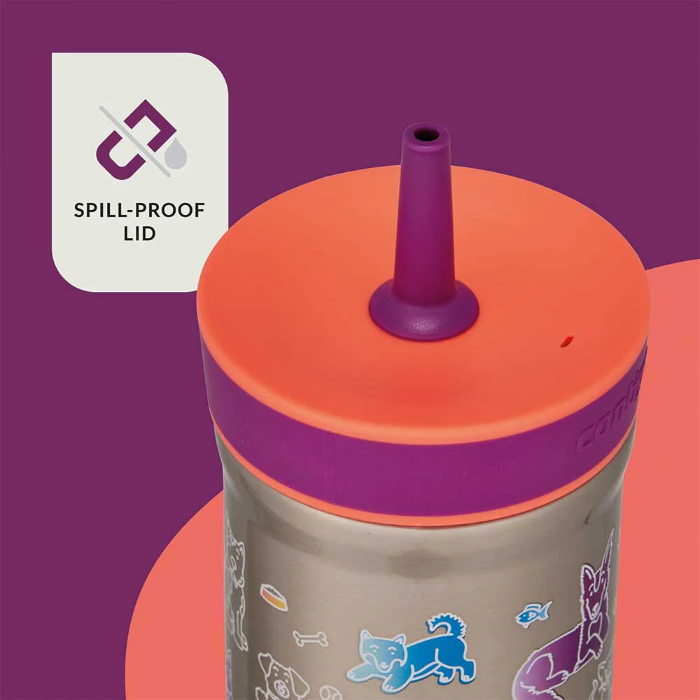 Metalowy kubek ze słomką LEIGHTON 350 ml Pets - obrazek 6