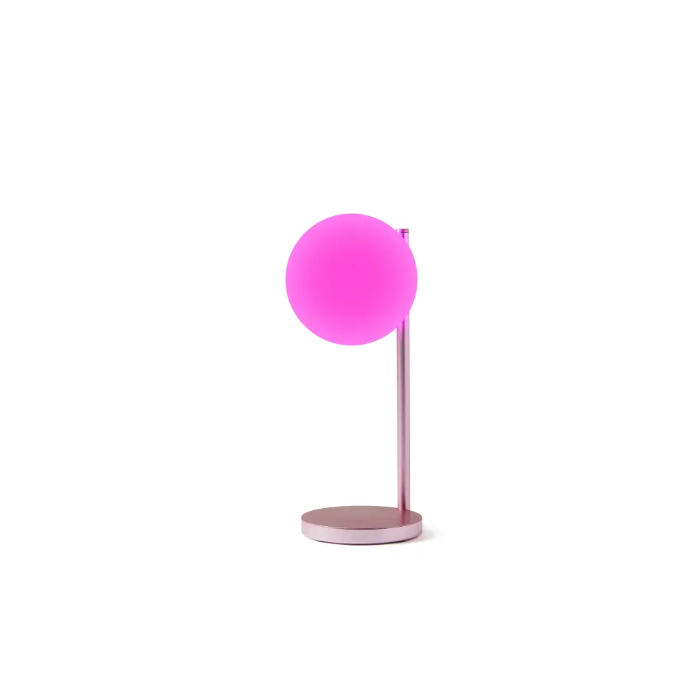LH70 Lampka biurkowa Bubble ze zintegrowaną ładowarką indukcyjną Różowa - obrazek 9