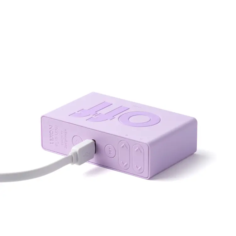 LR158 Budzik FLIP Mini Lawendowy - obrazek 2