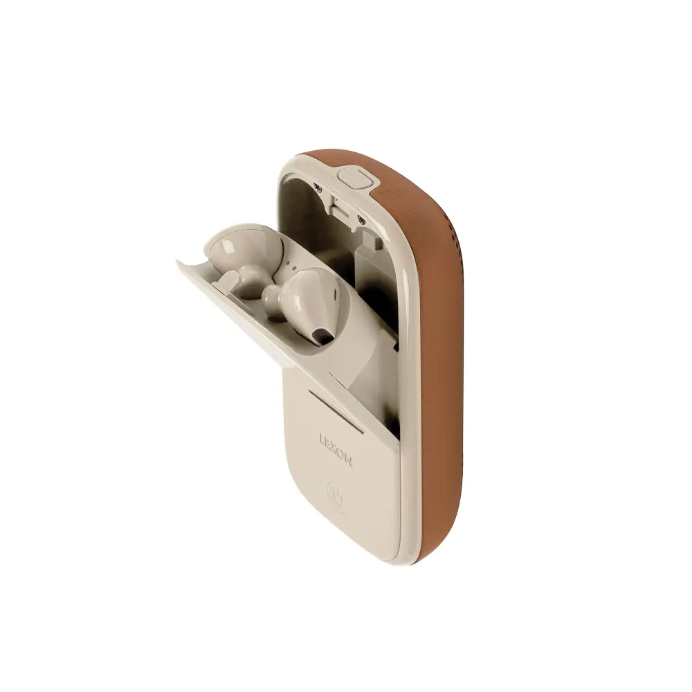 LA127 Słuchawki + głośnik bezprzewodowy SPEAKERBUDS Brązowe - obrazek 2