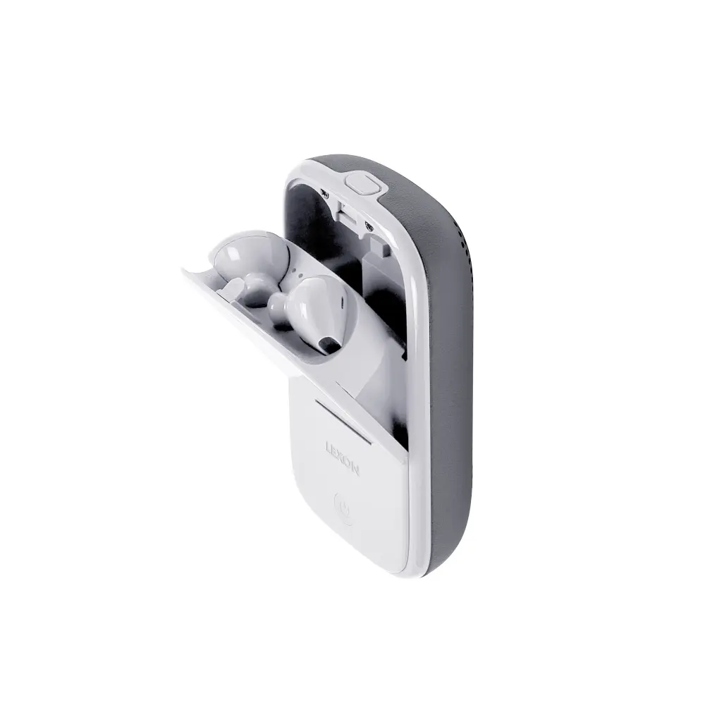LA127 Słuchawki + głośnik bezprzewodowy SPEAKERBUDS Szare - obrazek 9