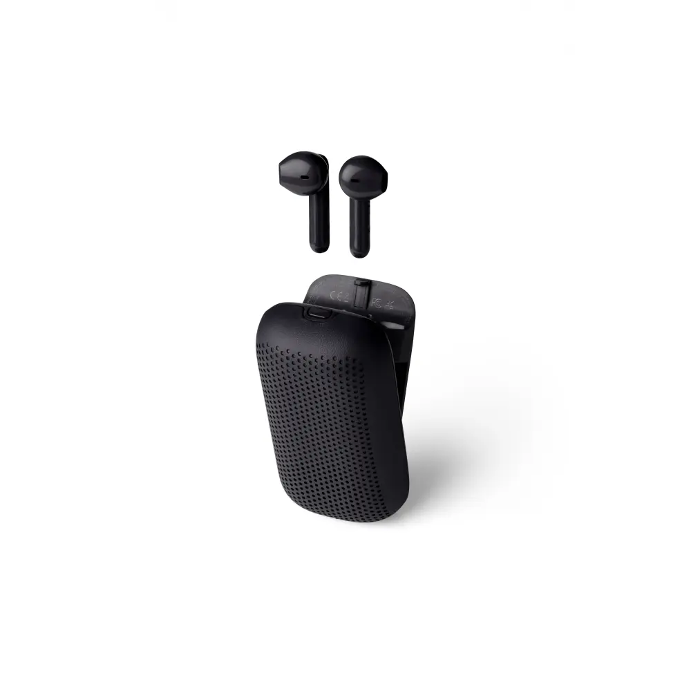 LA127 Słuchawki + głośnik bezprzewodowy SPEAKERBUDS Czarne - obrazek 11
