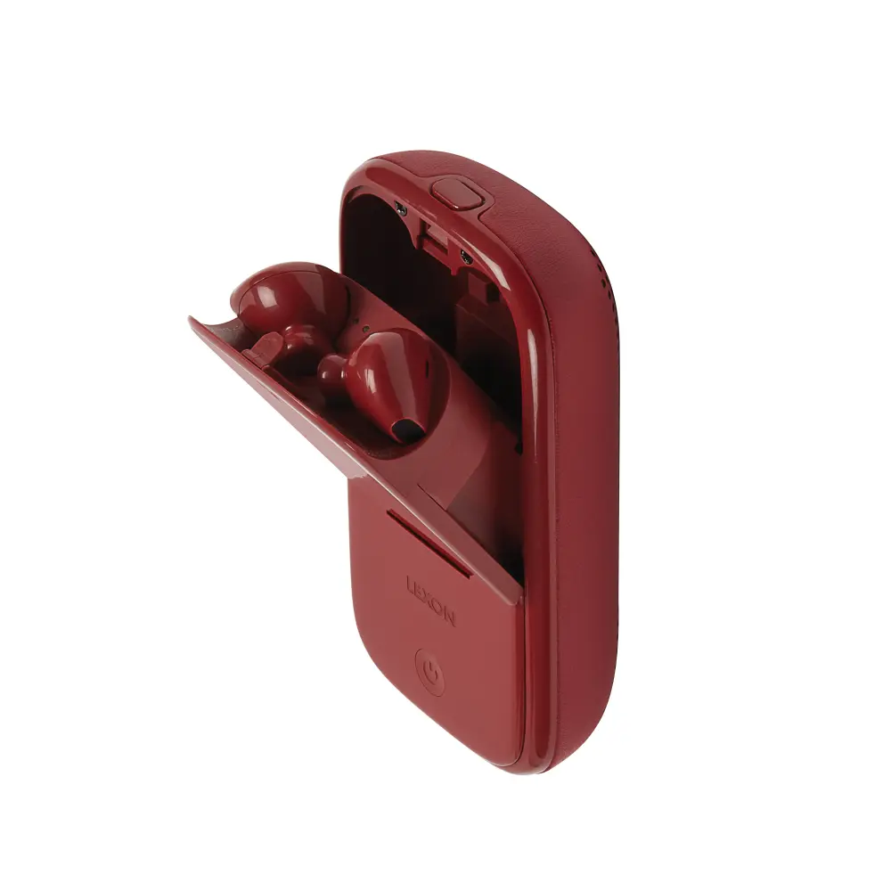 LA127 Słuchawki + głośnik bezprzewodowy SPEAKERBUDS Czerwone - obrazek 2