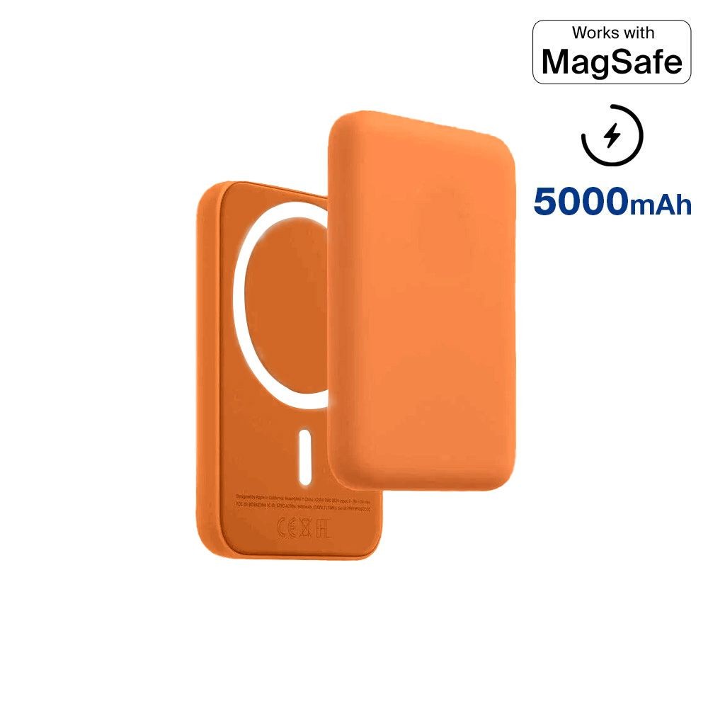 M4.16 Powerbank 5000 mAh kompatybilny z MagSafe Pomarańczowy - obrazek 2