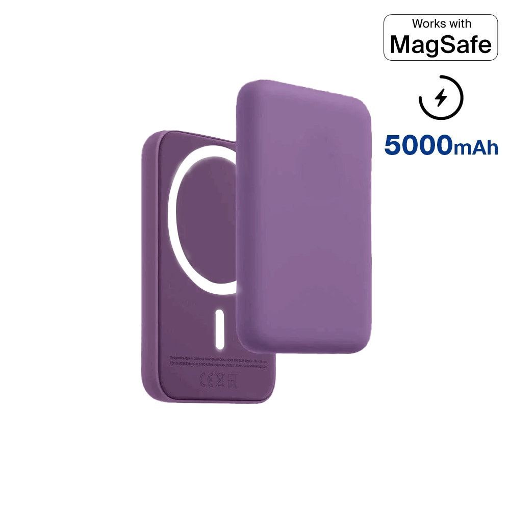 M4.16 Powerbank 5000 mAh kompatybilny z MagSafe Fioletowy - obrazek 2