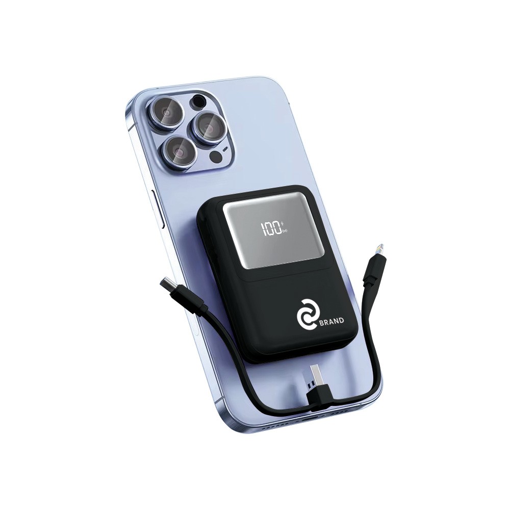 M4.15 Powerbank Magsafe 10 000 mAh z szybkim ładowaniem + 2 kable Czarny