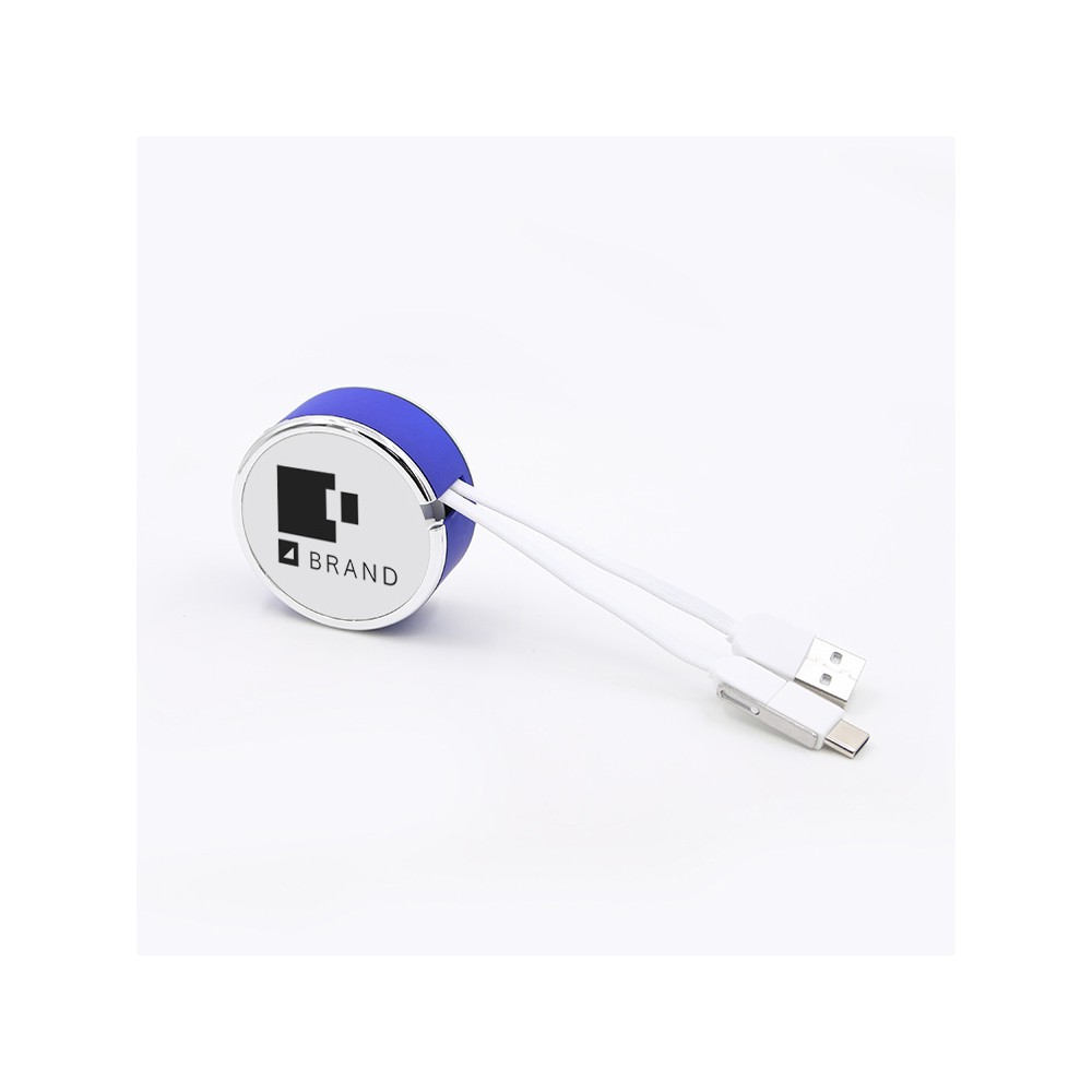 M4.2 Zwijany kabel z transmisją danych 3w1 Niebieski