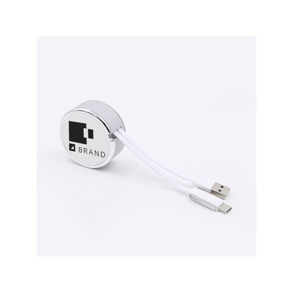 M4.2 Zwijany kabel z transmisją danych 3w1 Szary