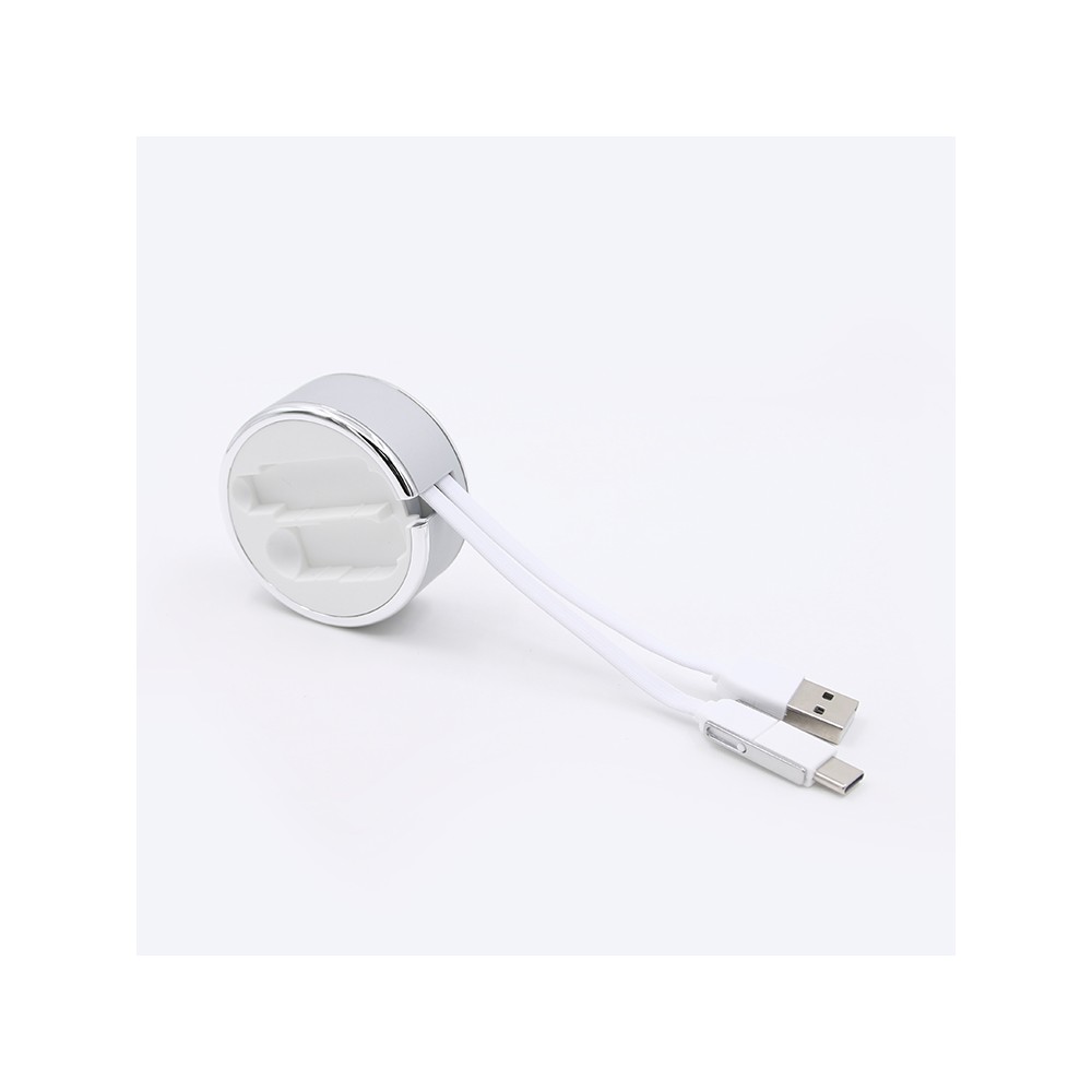 M4.2 Zwijany kabel z transmisją danych 3w1 Szary - obrazek 2