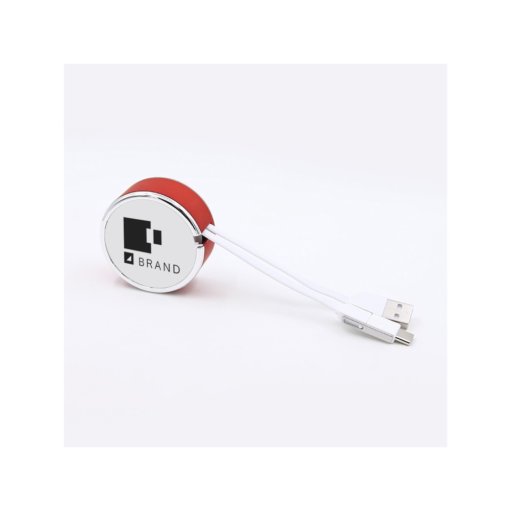 M4.2 Zwijany kabel z transmisją danych 3w1 Czerwony