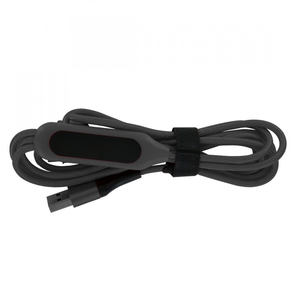 M4.9 Kabel ładujący 5 w 1 z prostokątnym uchwytem ze świecącym logo LED Czarny - obrazek 2