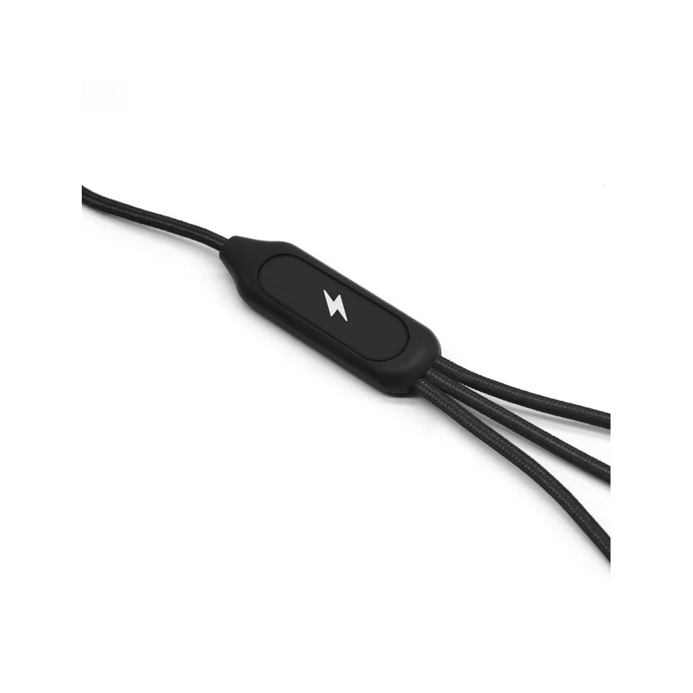 M4.9 Kabel ładujący 5 w 1 z prostokątnym uchwytem ze świecącym logo LED Czarny - obrazek 5