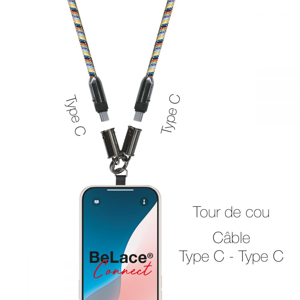 M4.6 Kabel smycz na szyję o długości 1,2 m ze zintegrowanym kablem typ USB-C - USB-C - obrazek 3