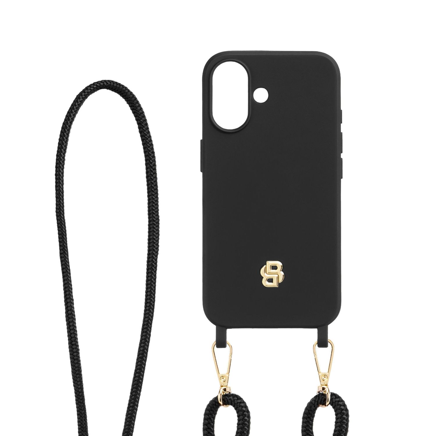 Etui na iPhone 16 Double B Black & Gold
