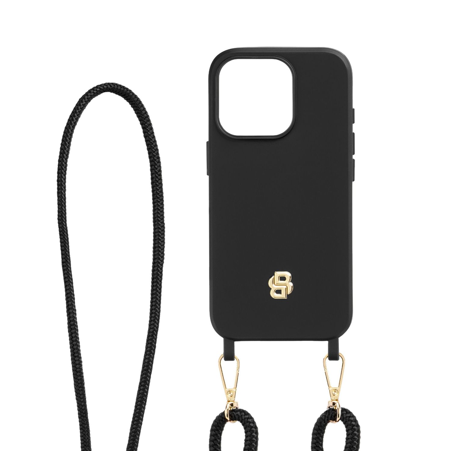 Etui na iPhone 16 Double B Black & Gold