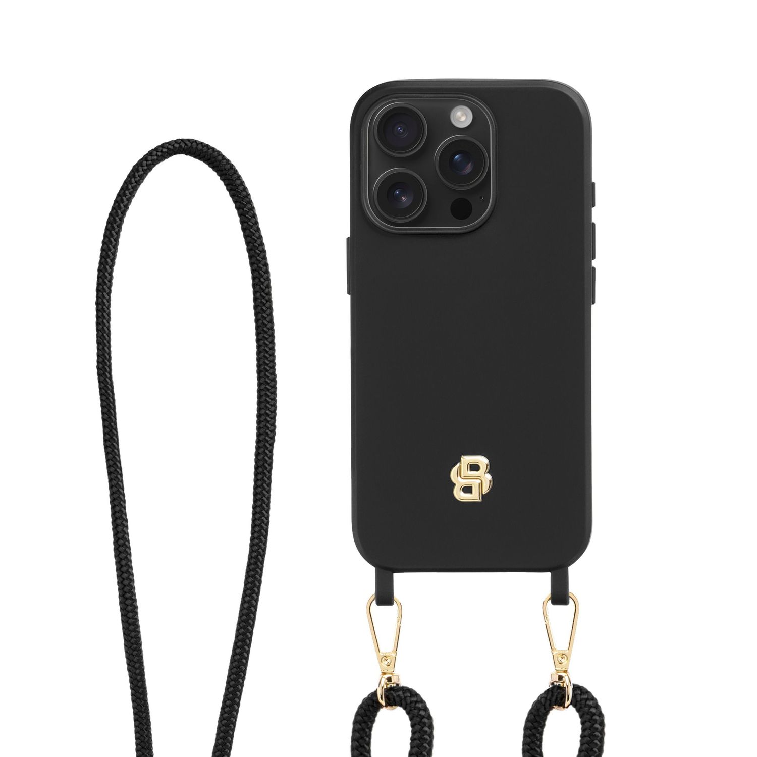 Etui na iPhone 16 Double B Black & Gold - obrazek 5