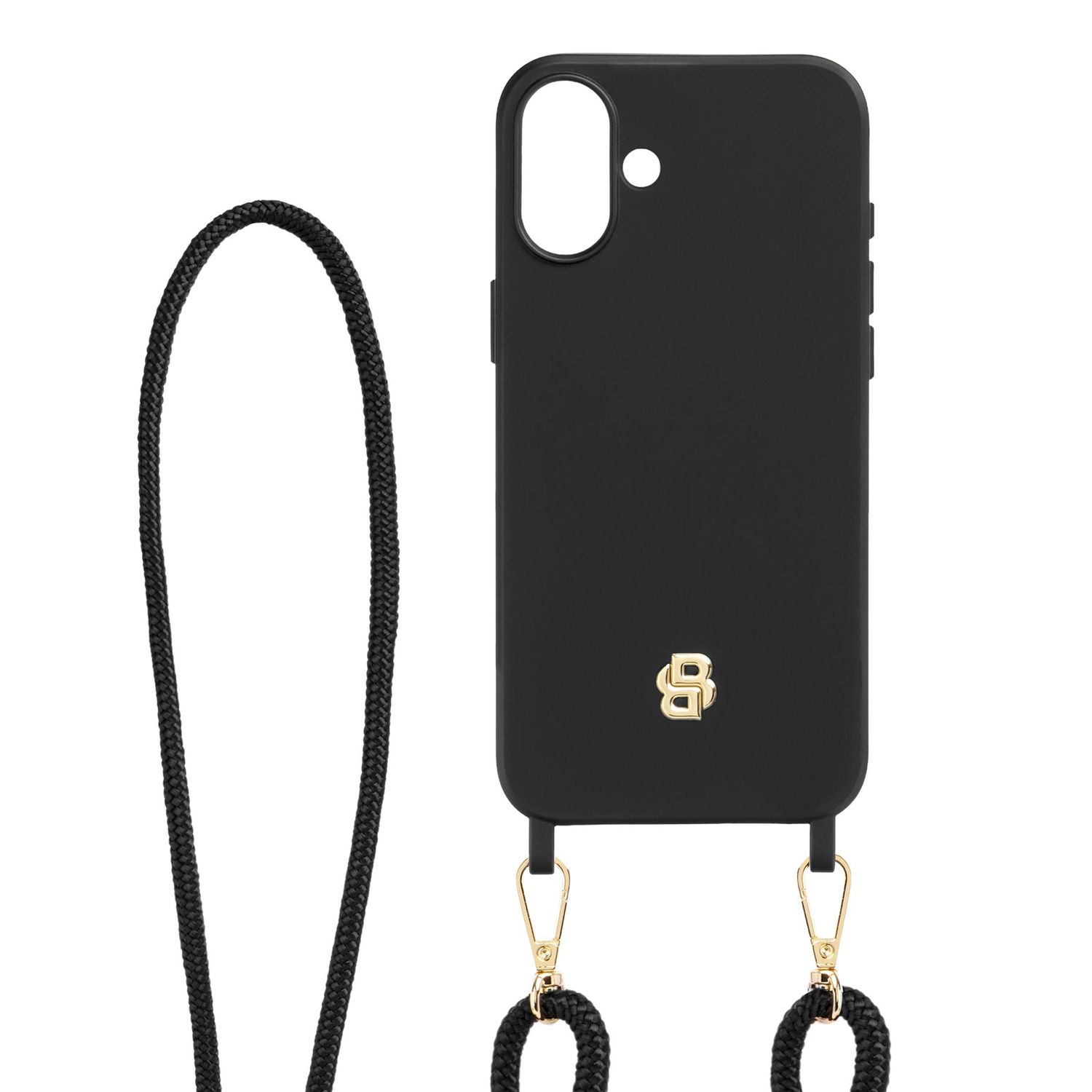 Etui na iPhone 16 Double B Black & Gold