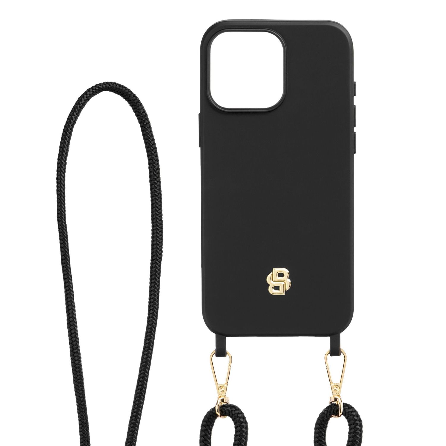 Etui na iPhone 16 Double B Black & Gold