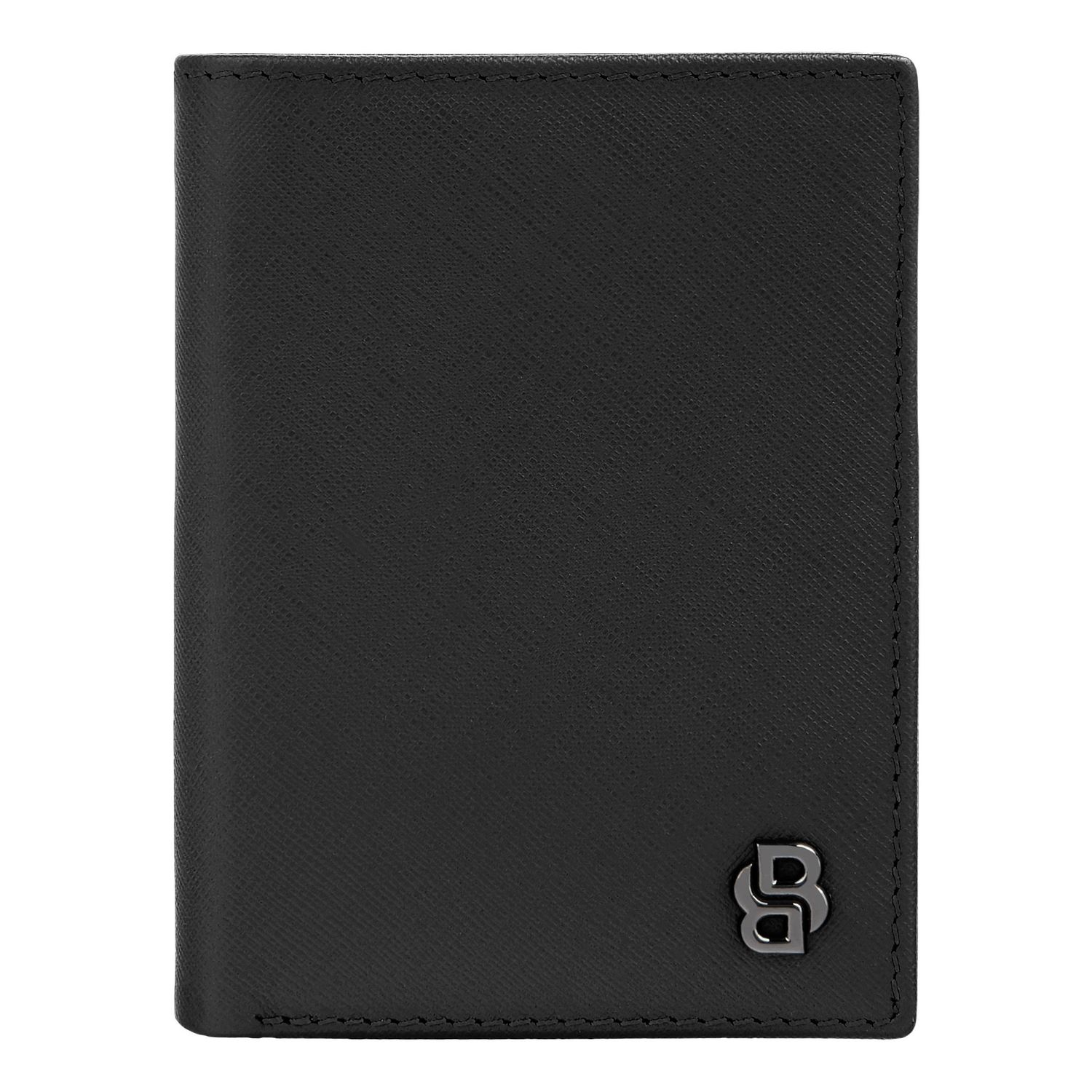Card holder with flap Double B Saffiano Black - obrazek 2