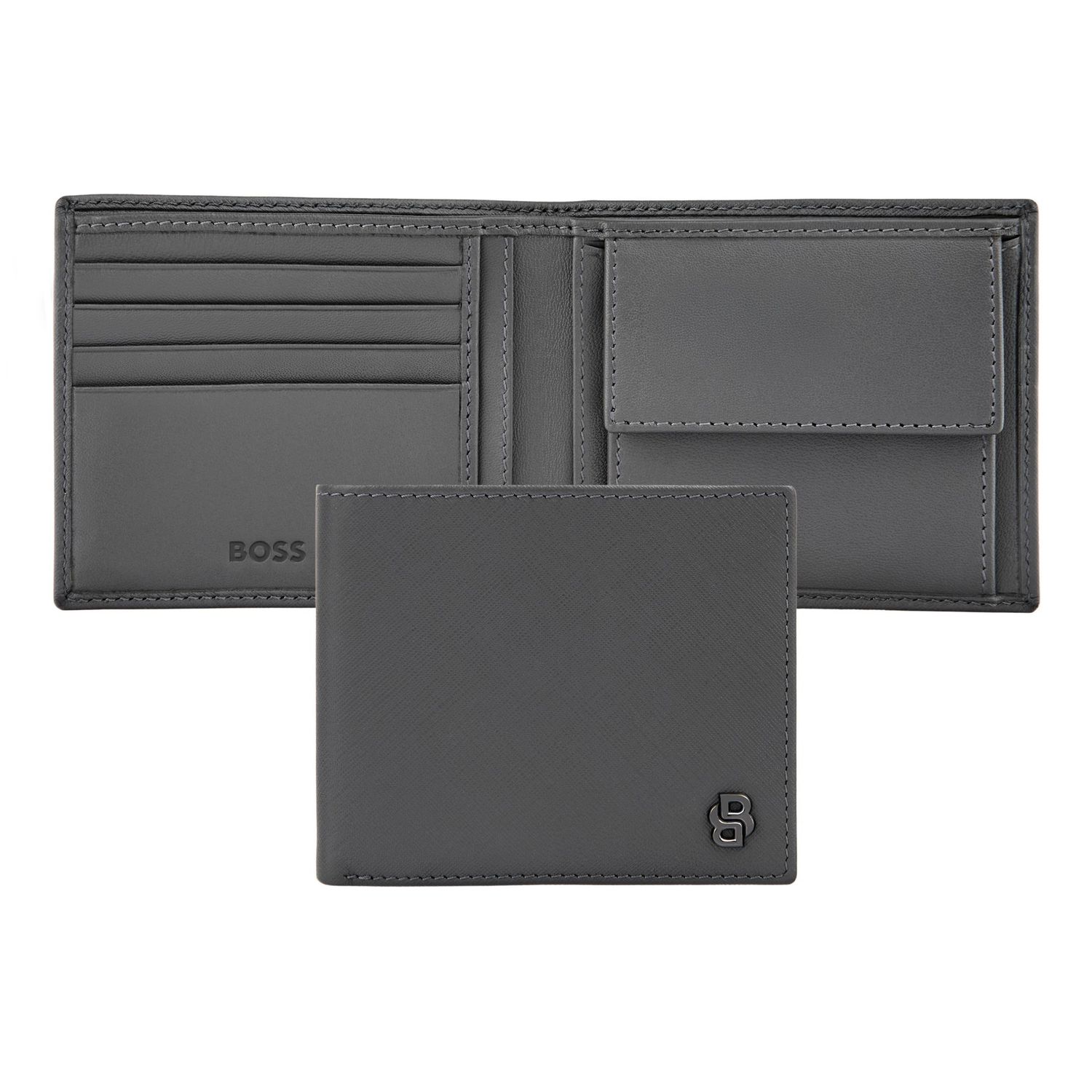 Portfel Double B Saffiano Grey