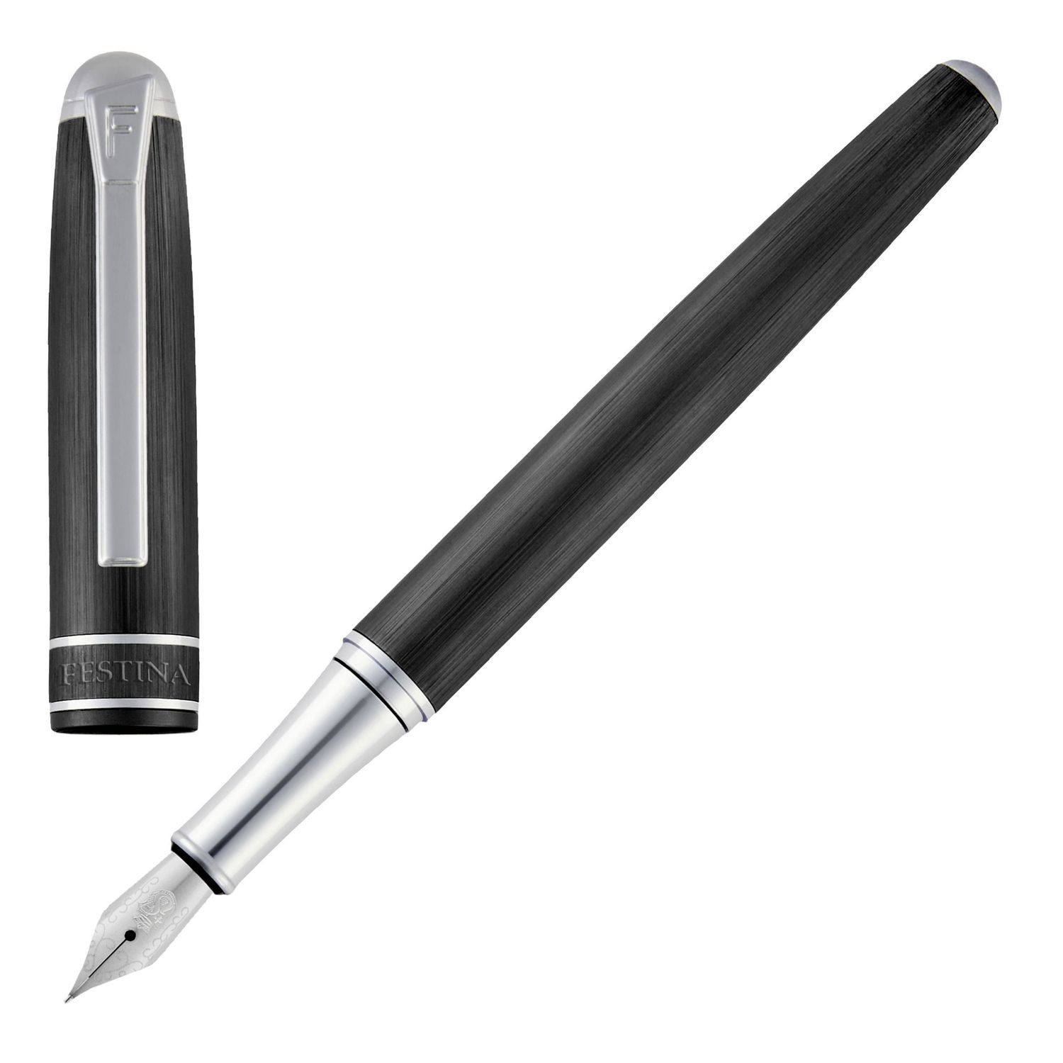 Wieczne pióro Classicals Brushed Black & Chrome