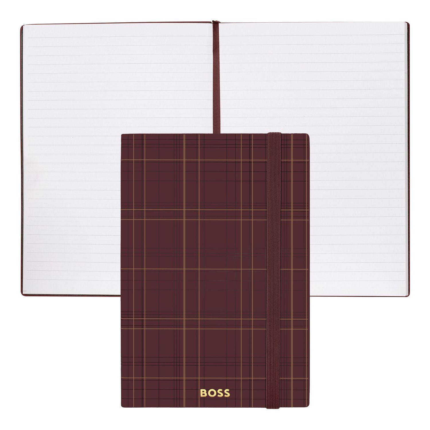 Notatnik A5 Checkered Burgundy Lined