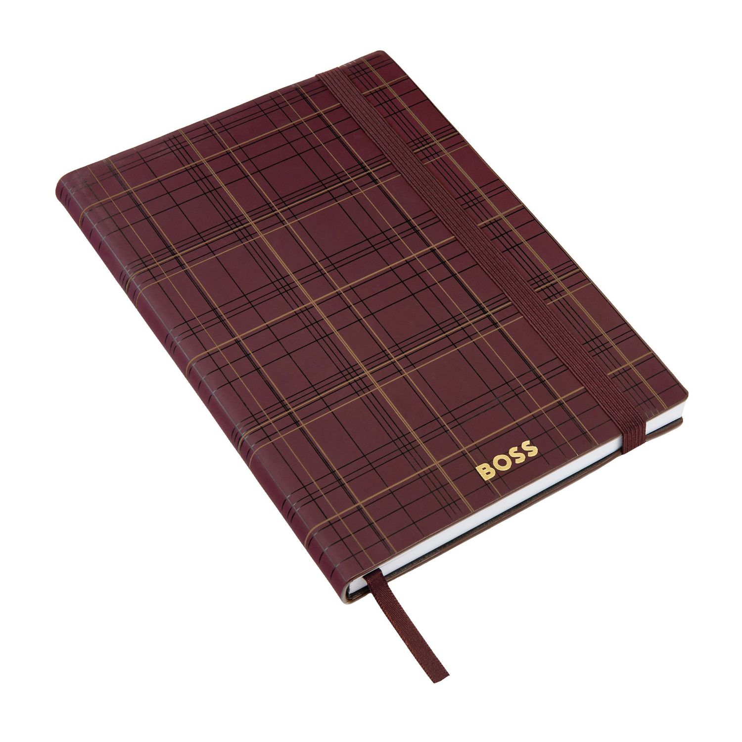 Notatnik A5 Checkered Burgundy Lined - obrazek 2