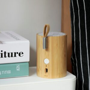 Głośnik Bluetooth Drum Light Natural Bamboo - Thumbnail Image 2