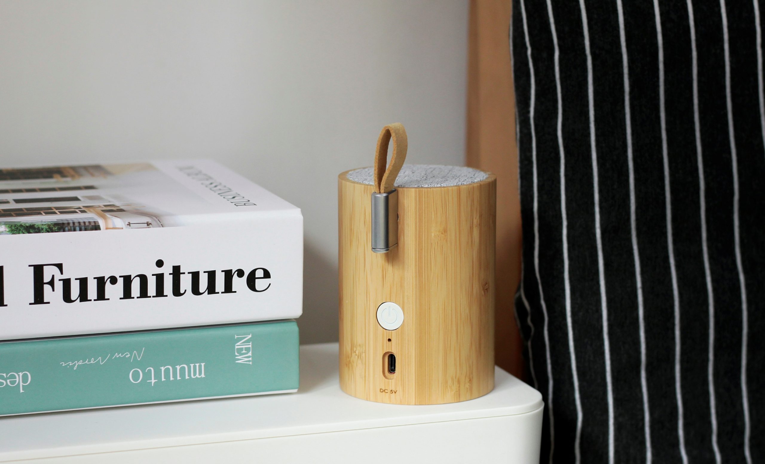 Głośnik Bluetooth Drum Light Natural Bamboo - obrazek 2