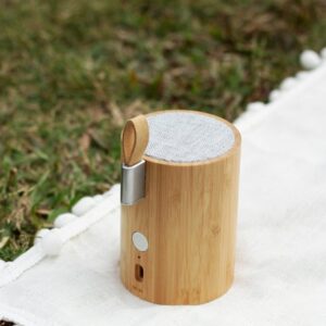Głośnik Bluetooth Drum Light Natural Bamboo - Thumbnail Image 3