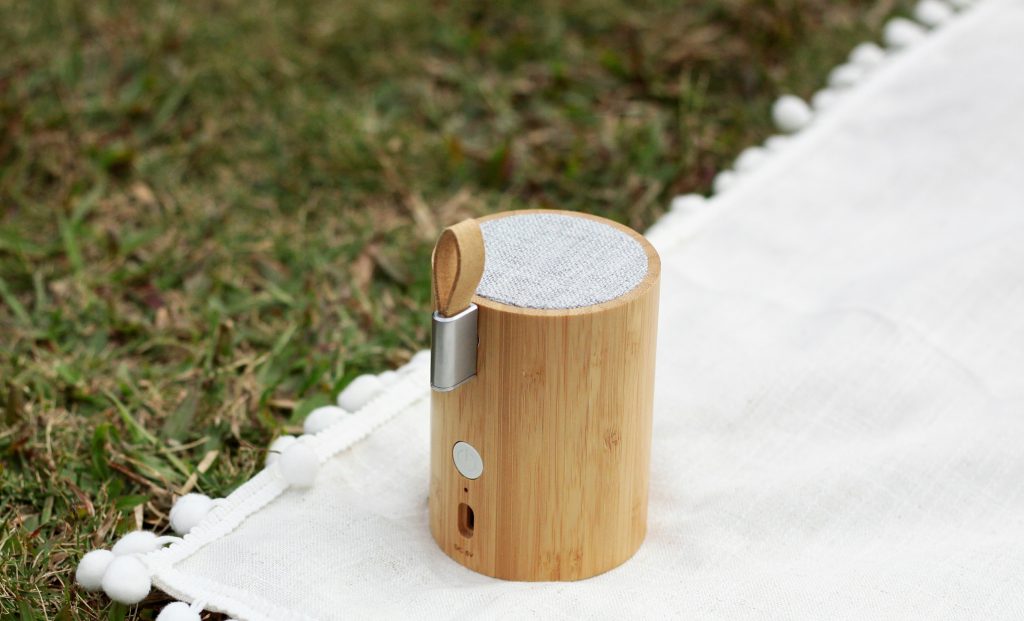 Głośnik Bluetooth Drum Light Natural Bamboo - obrazek 3