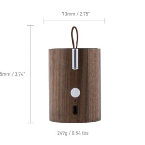 Głośnik Bluetooth Drum Light Natural Walnut - Thumbnail Image 4