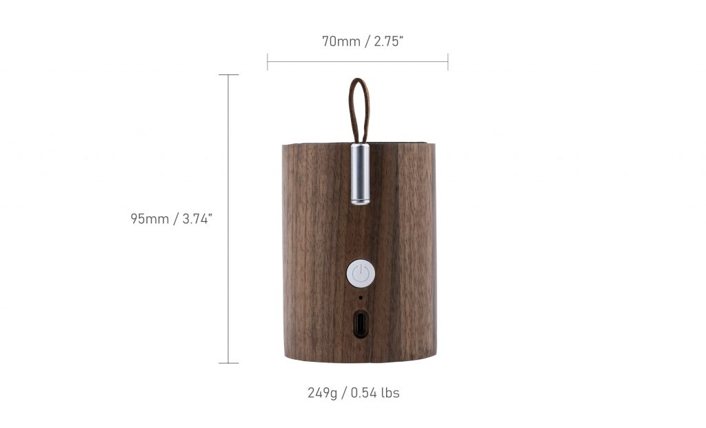 Głośnik Bluetooth Drum Light Natural Walnut - obrazek 4