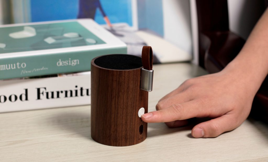 Głośnik Bluetooth Drum Light Natural Walnut - obrazek 3