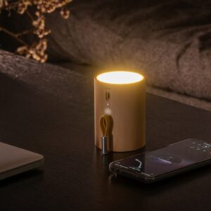 Głośnik Bluetooth Drum Light Natural Bamboo - Thumbnail Image 4