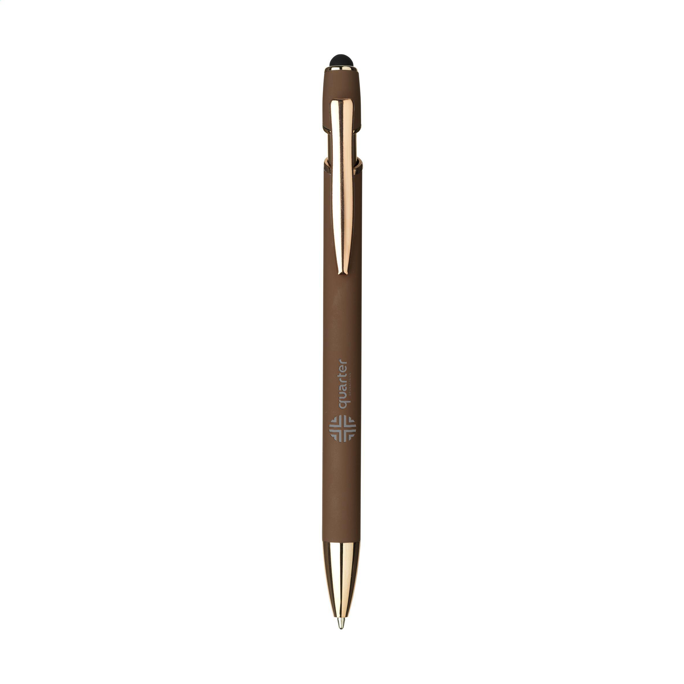 Długopis Luca Copper Stylus RCS z recyklingu aluminium SoftTouch