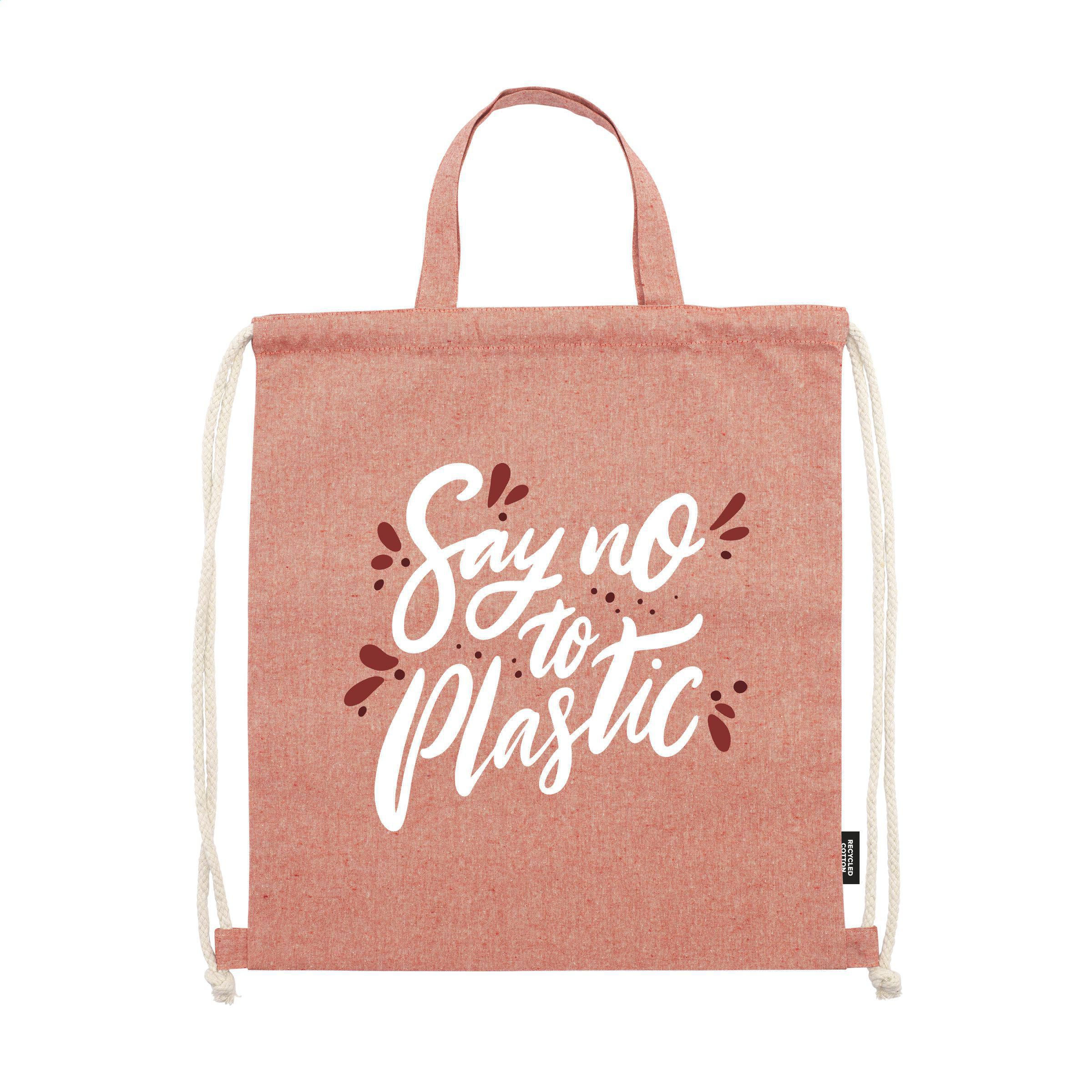 Worek plecak GRS z bawełny z recyklingu PromoBag Plus (180 g/m²) - obrazek 4