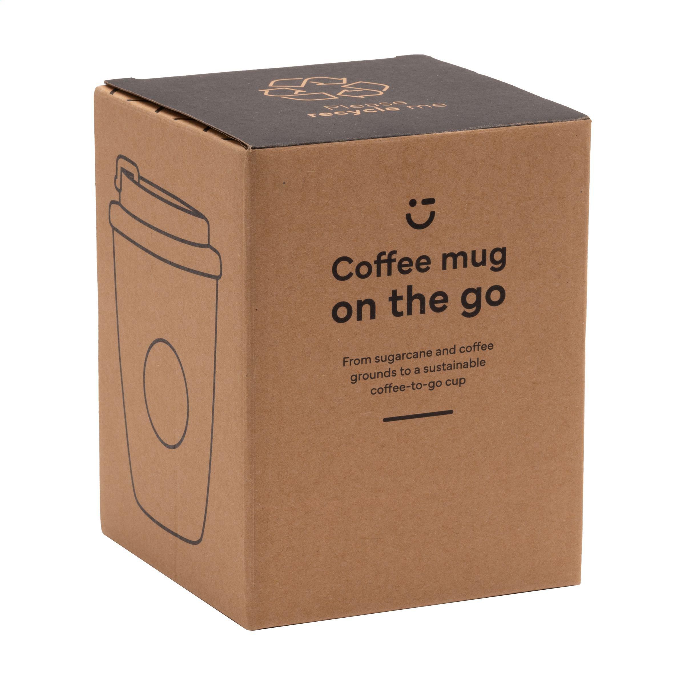 Kubek z fusów z kawy On The Go 250 ml coffee cup - obrazek 4