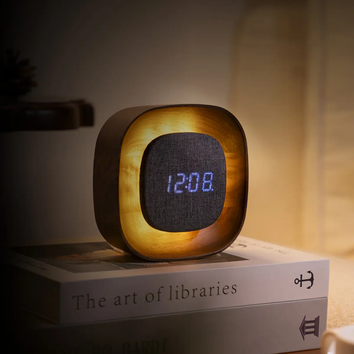 Budzik Lumos Square Walnut