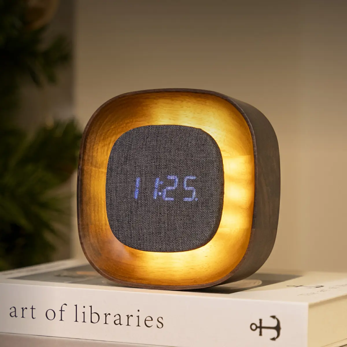 Budzik Lumos Square Walnut - obrazek 2