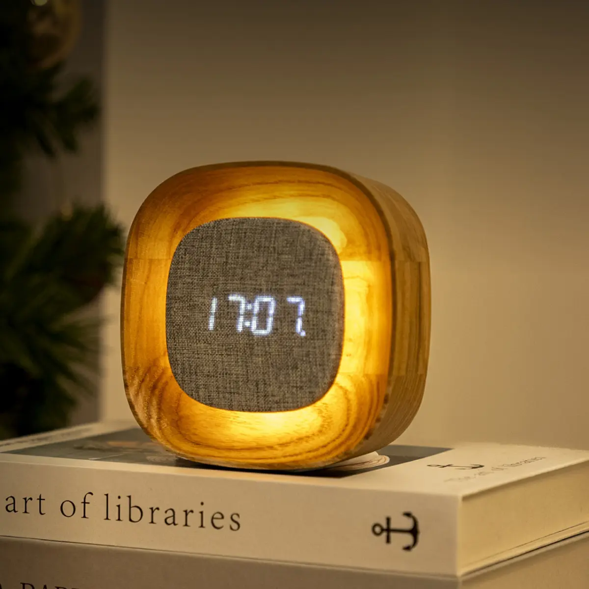 Budzik Lumos Square Walnut - obrazek 3
