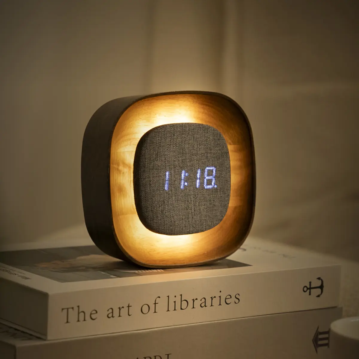 Budzik Lumos Square Walnut - obrazek 4