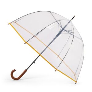 Parasol Clear Dome Żółta lamówka