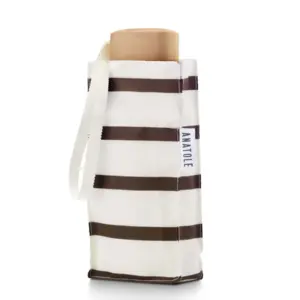 Parasol Compact Stripes Karmelowe paski - Thumbnail Image 2