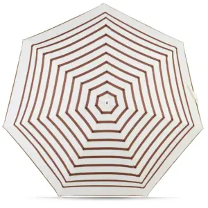 Parasol Compact Stripes Karmelowe paski
