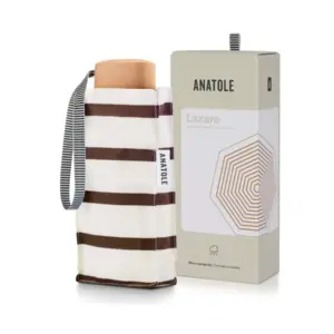 Parasol Compact Stripes Karmelowe paski - Thumbnail Image 3