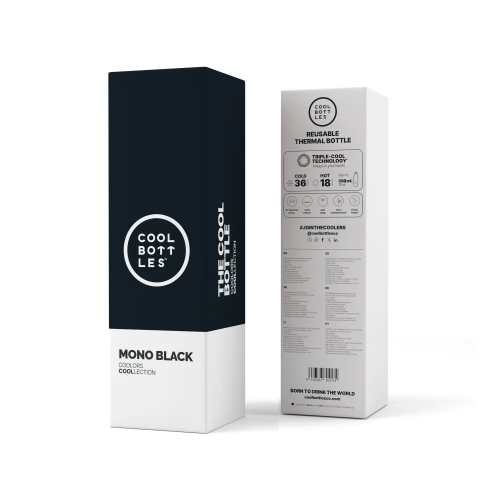 Butelka Coolors 350ml Mono Black - obrazek 2