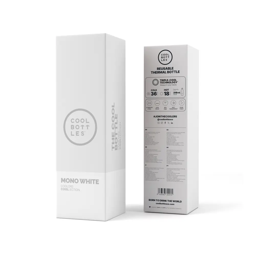 Butelka Coolors 350ml Mono White - obrazek 2