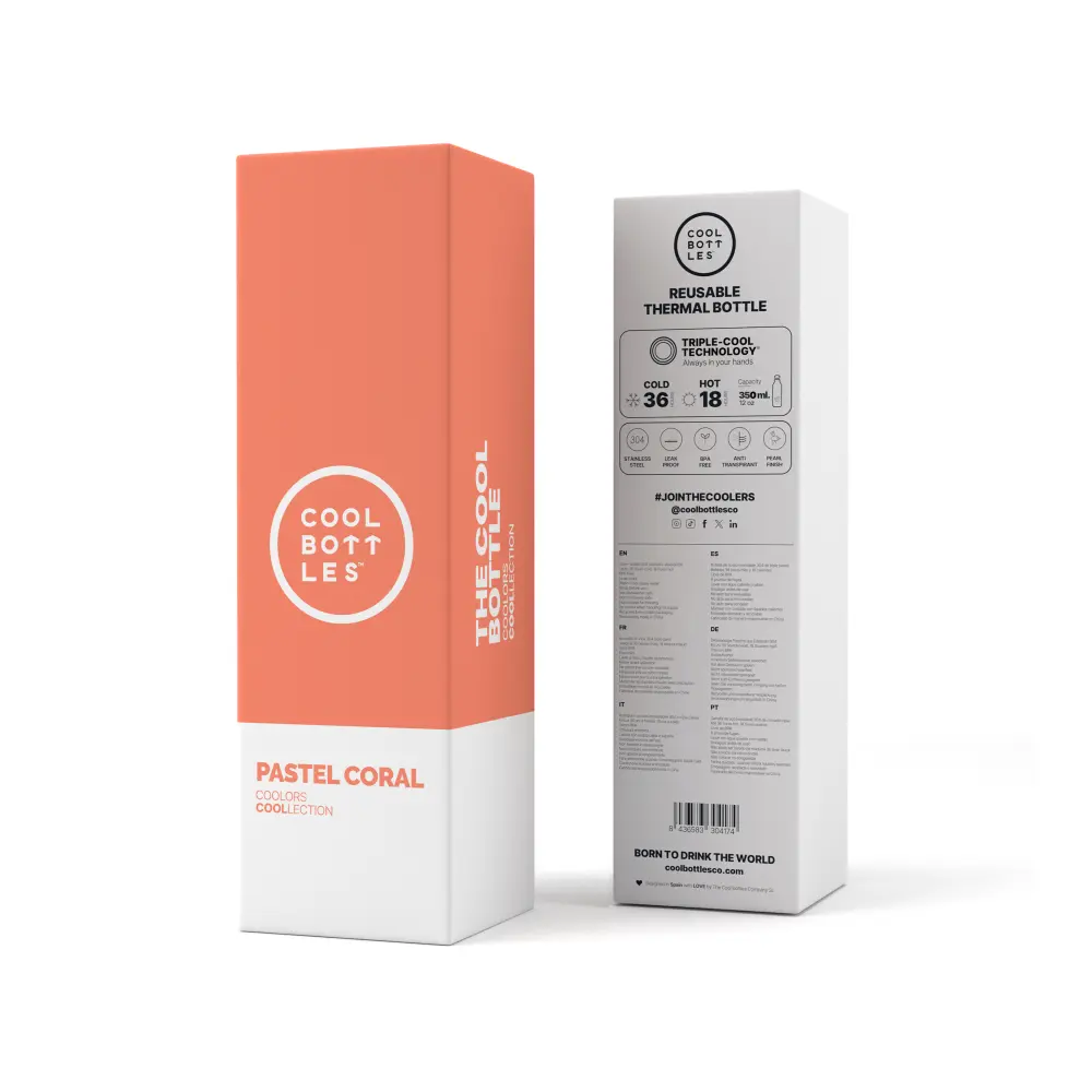 Butelka Coolors 350ml Pastel Coral - obrazek 2